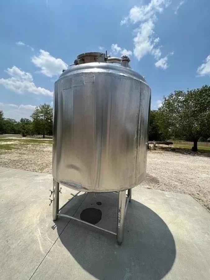 Used 1000 Gallon Insulated Stainless Steel Processor with sweeping agitation w Cone