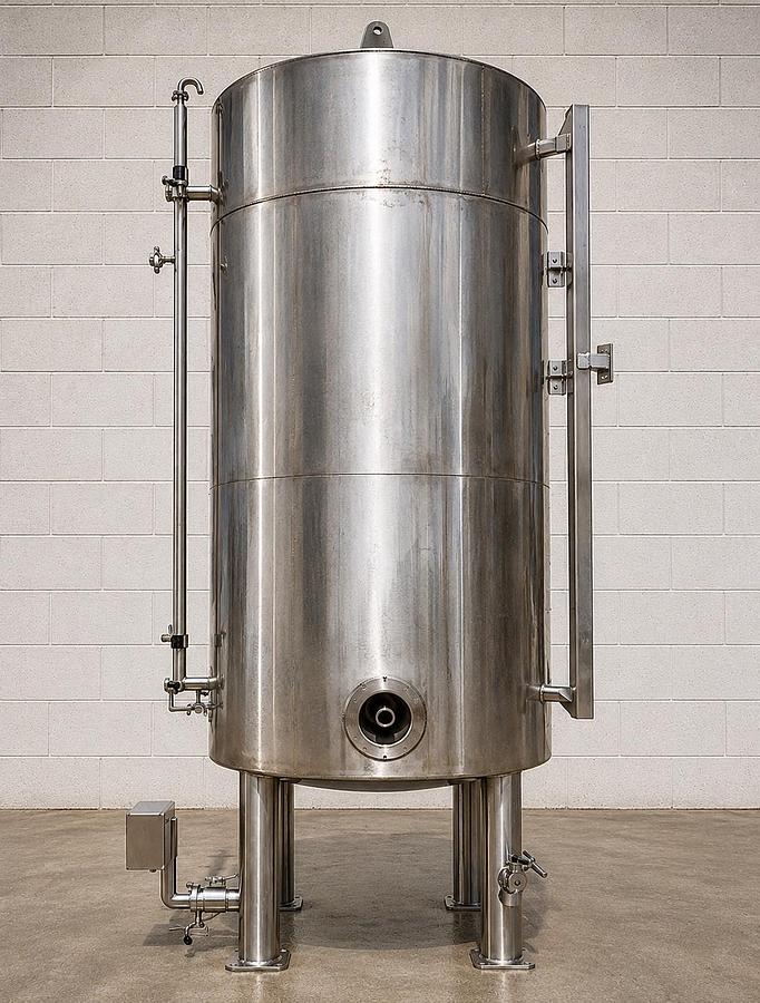 Used 1000 Gallon 4000 L 304 Stainless Steel Jacketed , Vacuum rated Tank Dish / Dome