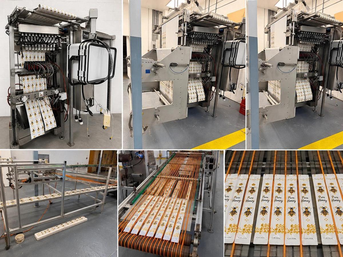 Used Prodo-Pak PV215-CSW-10 Multi-Lane VFFS Sachet Packaging Line w/Piston Filler