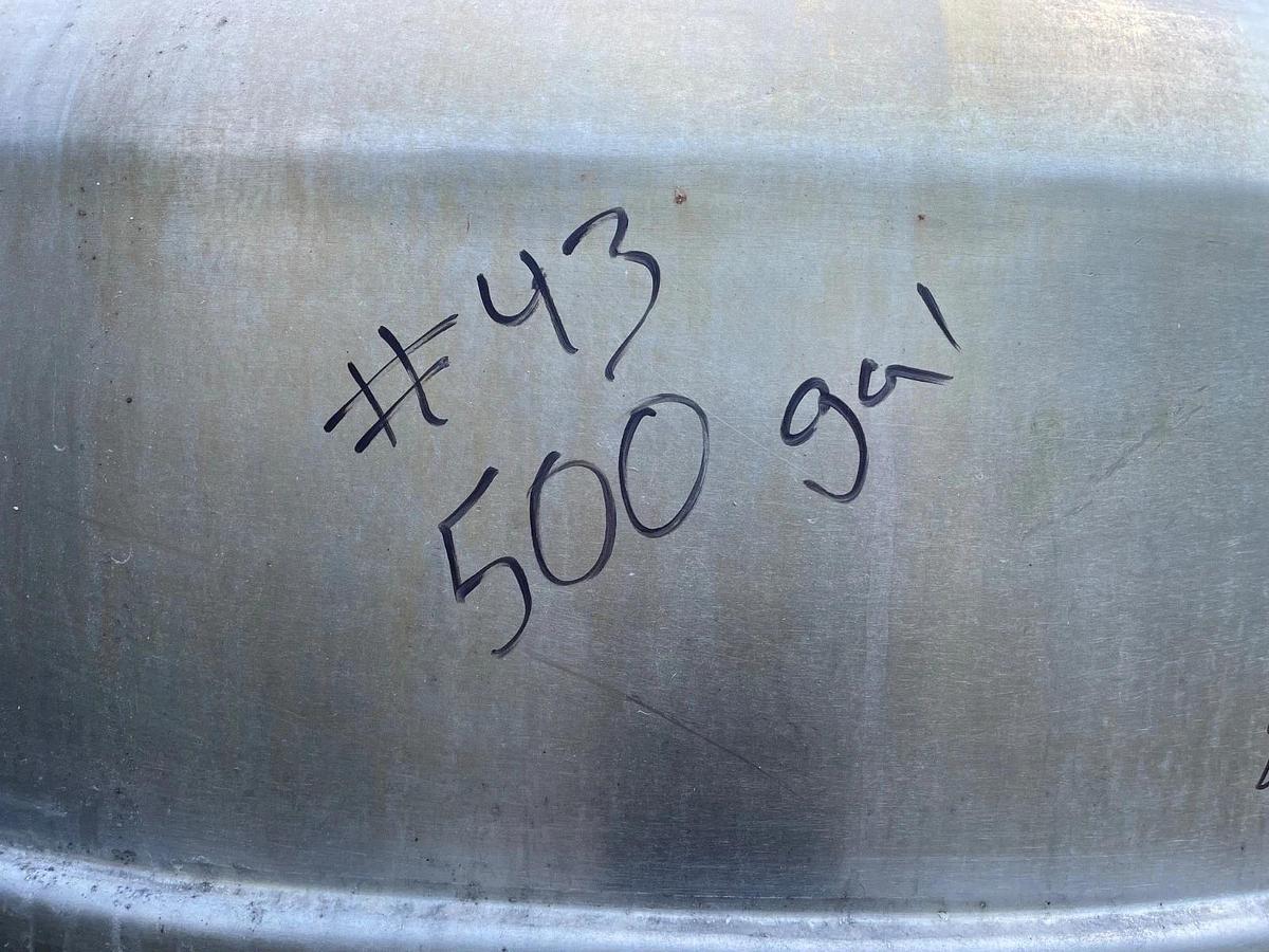 Used 500 Gallon Jacketed 304 Stainless Steel  w Cone bottom 50 PSI