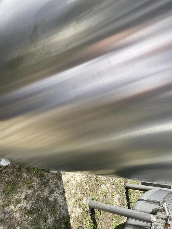 Used 325 Gallon Vertical Stainless Steel Tank With Open Top Slope Bottom