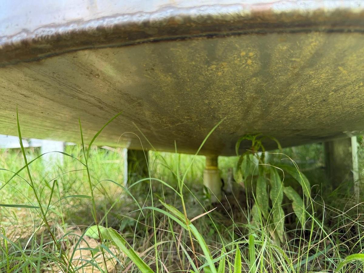 Used 300 Gallon Open Top 304 Stainless Steel Tank – Cone Bottom – heat or cool coils