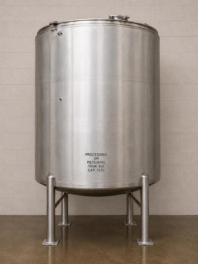 Used 3500 Gallon Stainless Steel Vertical Storage Tank Very Clean
