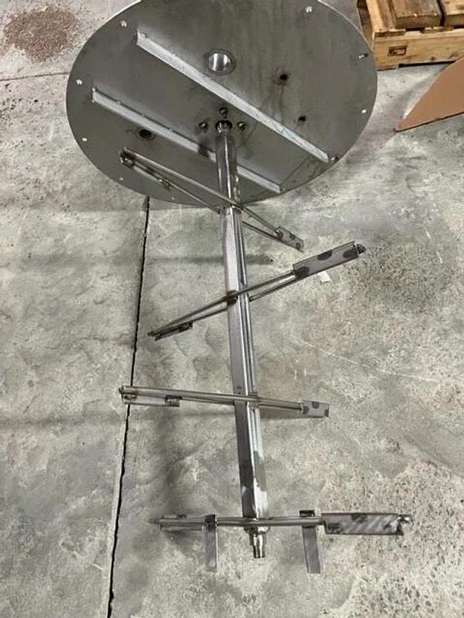 Used 50 Gallon 316 Stainless Steel Mixing Tank W top Mounted 3/4 HP Mixer