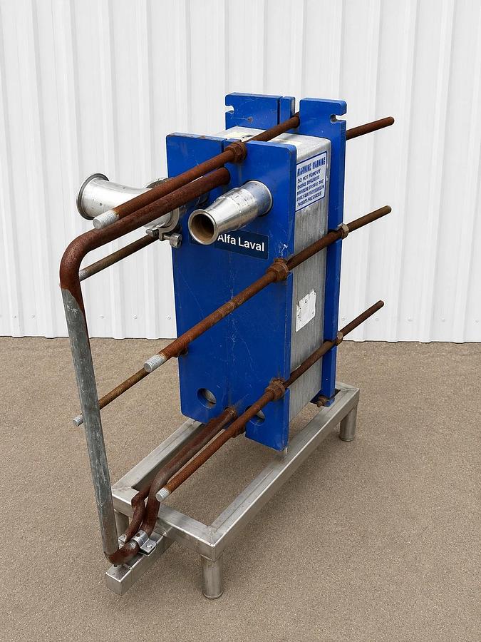 Used Alfa Laval M6-MFG Sanitary Plate Heat Exchanger 96.4 Sq Ft 150 PSI