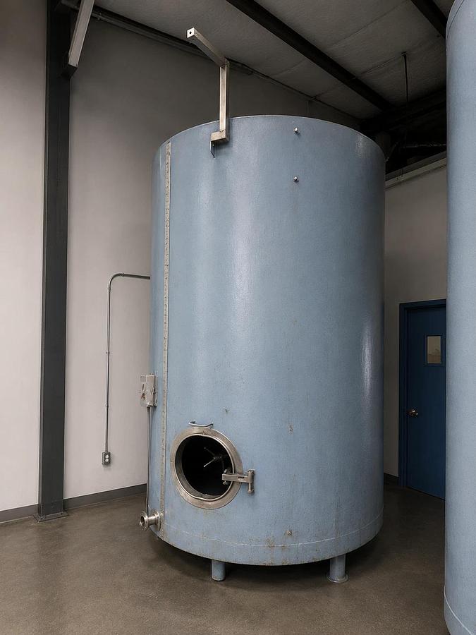 Used 2500 Gallon Vertical Jacketed Stainless Steel Mix Tank w/ 5 HP Agitator  4 avail