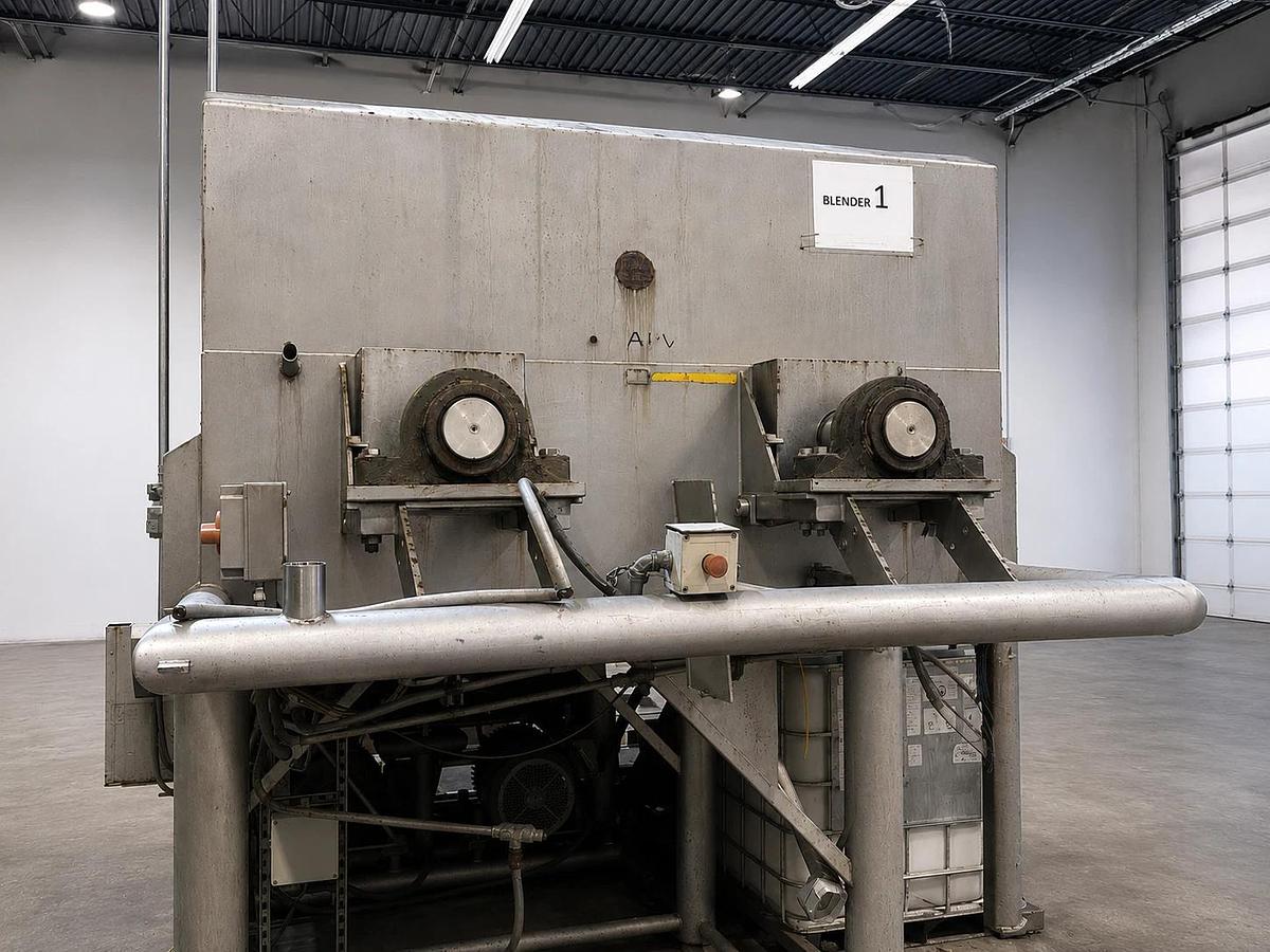 Used APV 160 Cu Ft Stainless Steel Twin Shaft Ribbon Blenders 40 HP Model HD-160DR