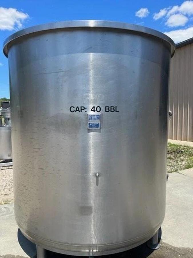 1500 Gallon Stainless Steel Jacketed Tanks Sanitary Open Top total of 6