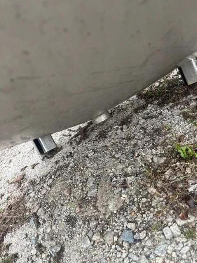 Used 250 Gallon 316 Stainless Steel Mix Tank w Cone Bottom Open Top on legs 5 availa