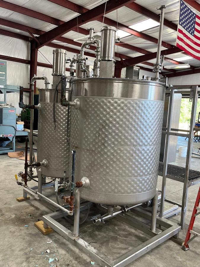 Used JBT CAT MEPSCO Brine Mix / Chill system 200/300 Gallon 2 tank setup Stainless