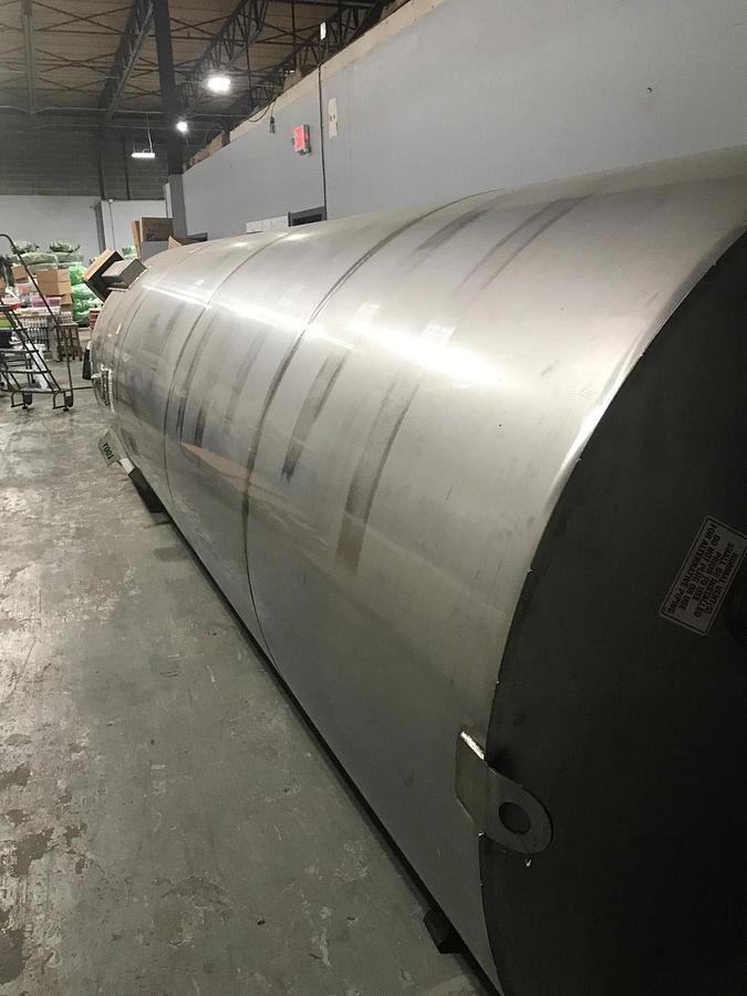 Used 3400 Gallon Mfg By Meridian Stainless Steel Vertical Storage Tank Very Clean