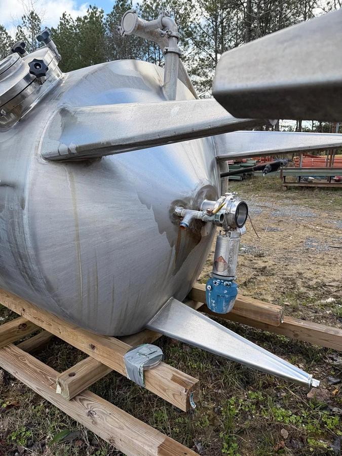 Used 500 Gallon Scrape Surface 316 Stainless Steel Jacketed Processor Single Motion