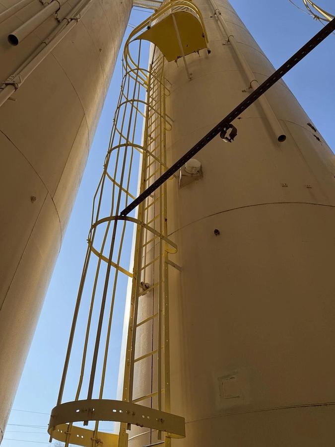 Used Pellet Resin Silo’s by Schuld Mfg , Model # 60-12 x 56 Vertical w/ Cone Bottom