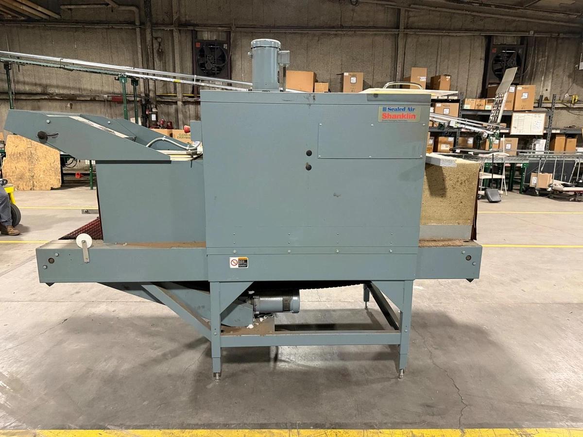 Automatic Bundler Sealer Weldotron Model 1209-OP w Shanklin T8 Shrink Tunnel Sys