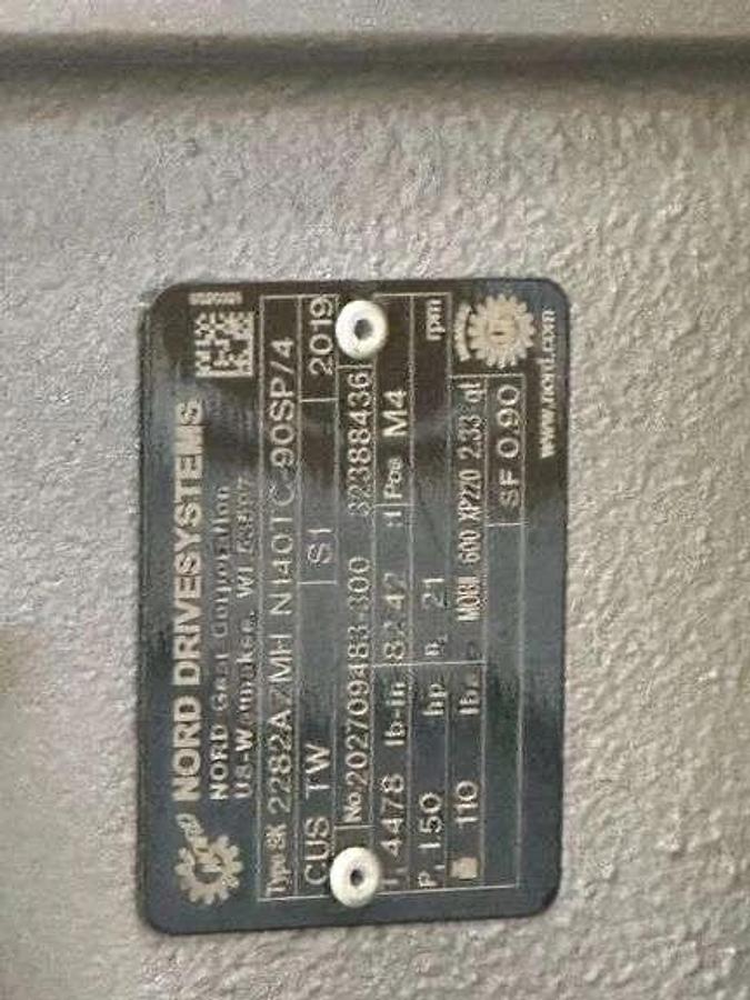 Used 600 Gallon Stainless Steel Dimple Jacketed Mix Tank , Slope 1.5 HP Heavy Mixer