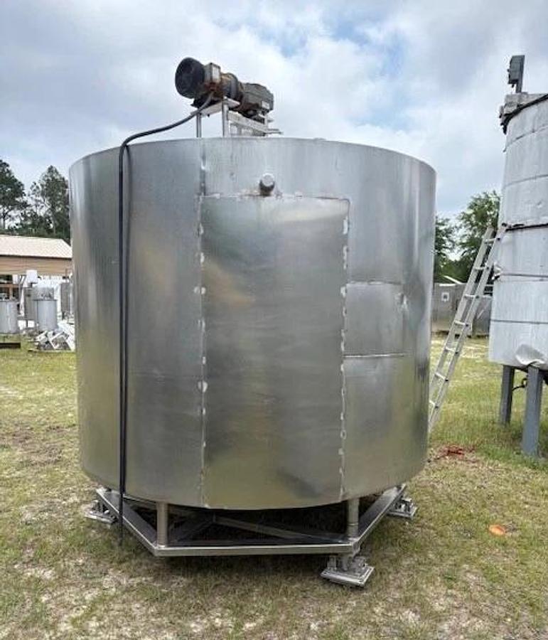 Used 1500 Gallon Stainless Steel Jacketed Processor mfg Chester Jensen Sweep Agitatio