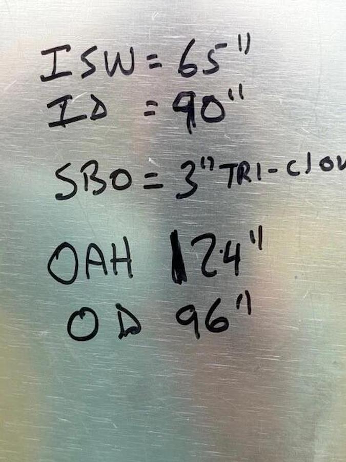 Used 1500 Gallon Stainless Steel Jacketed Processor mfg Chester Jensen Sweep Agitatio