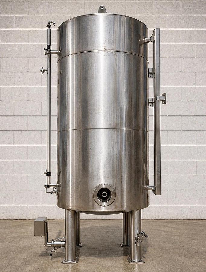 Used 1000 Gallon 4000 L 304 Stainless Steel Jacketed , Vacuum rated Tank Dish / Dome