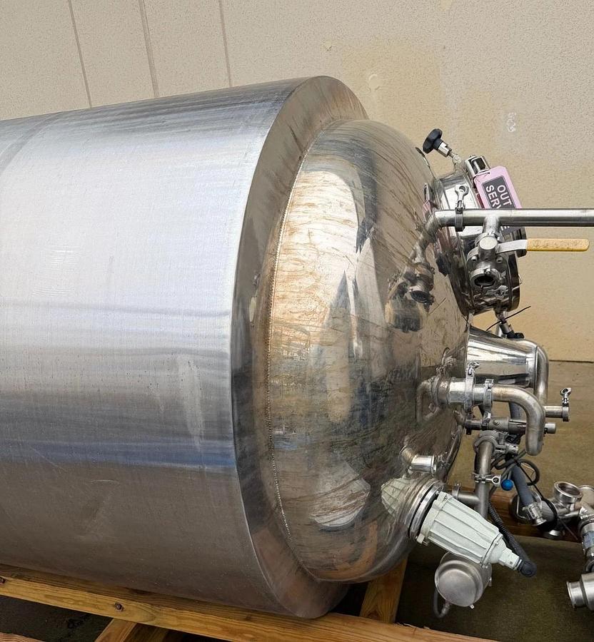 Used 500 Gallon 316 L  Jacketed Processor. Dome Top , Cone Bottom , 2 Available!