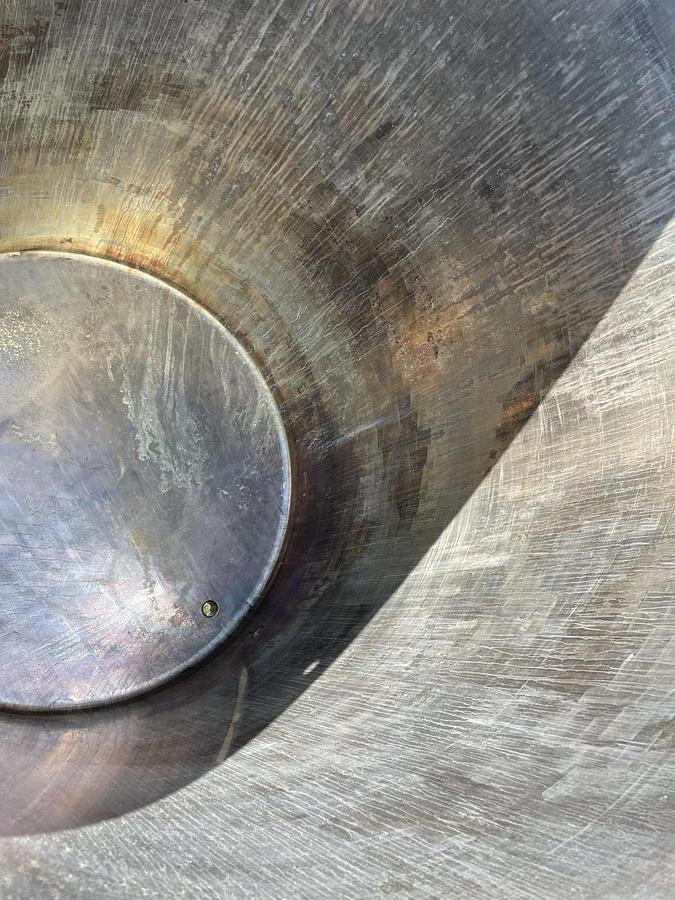 Used 325 Gallon Vertical Stainless Steel Tank With Open Top Slope Bottom