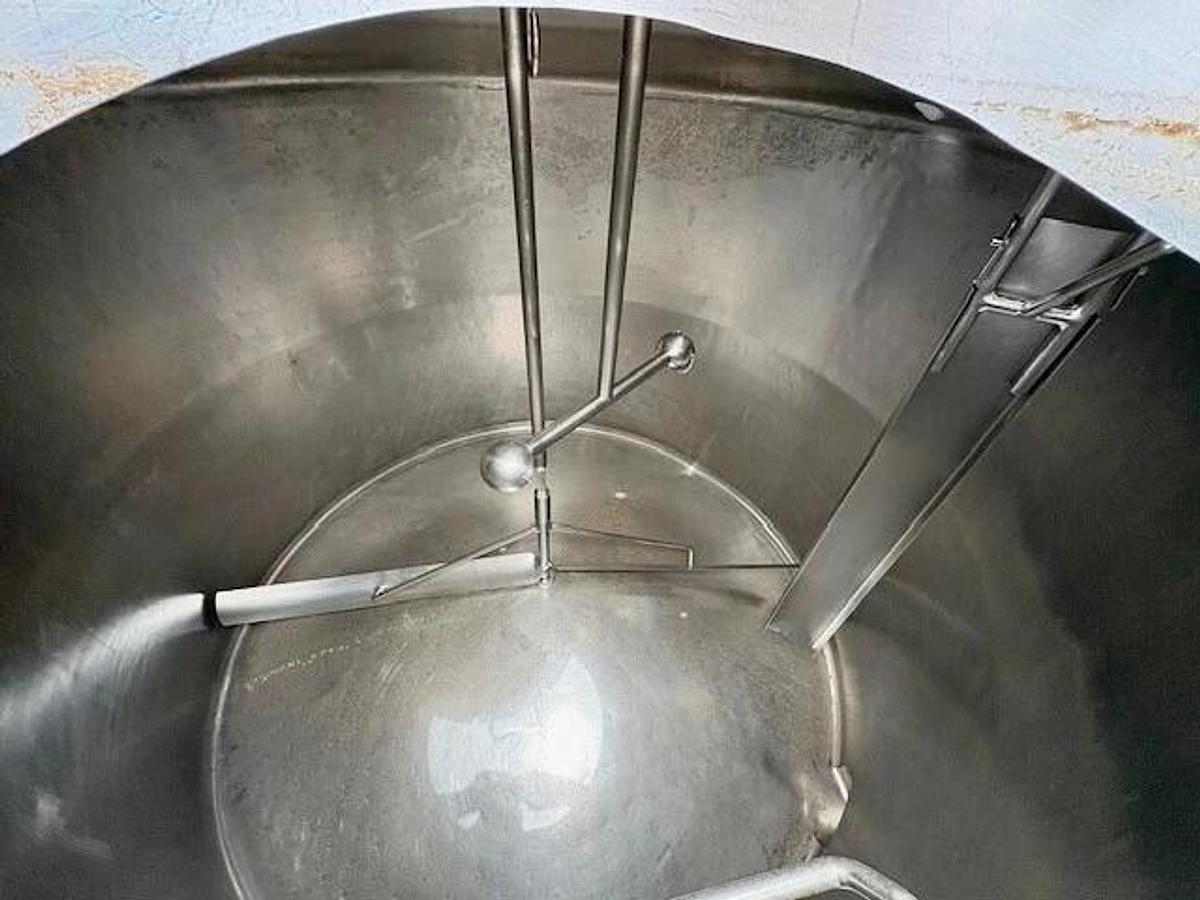 Used 1500 Gallon Stainless Steel Jacketed Processor mfg Chester Jensen Sweep Agitatio