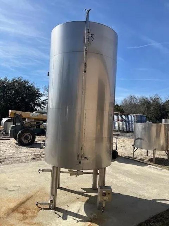 Used 1000 Gallon 4000 L 304 Stainless Steel Jacketed , Vacuum rated Tank Dish / Dome