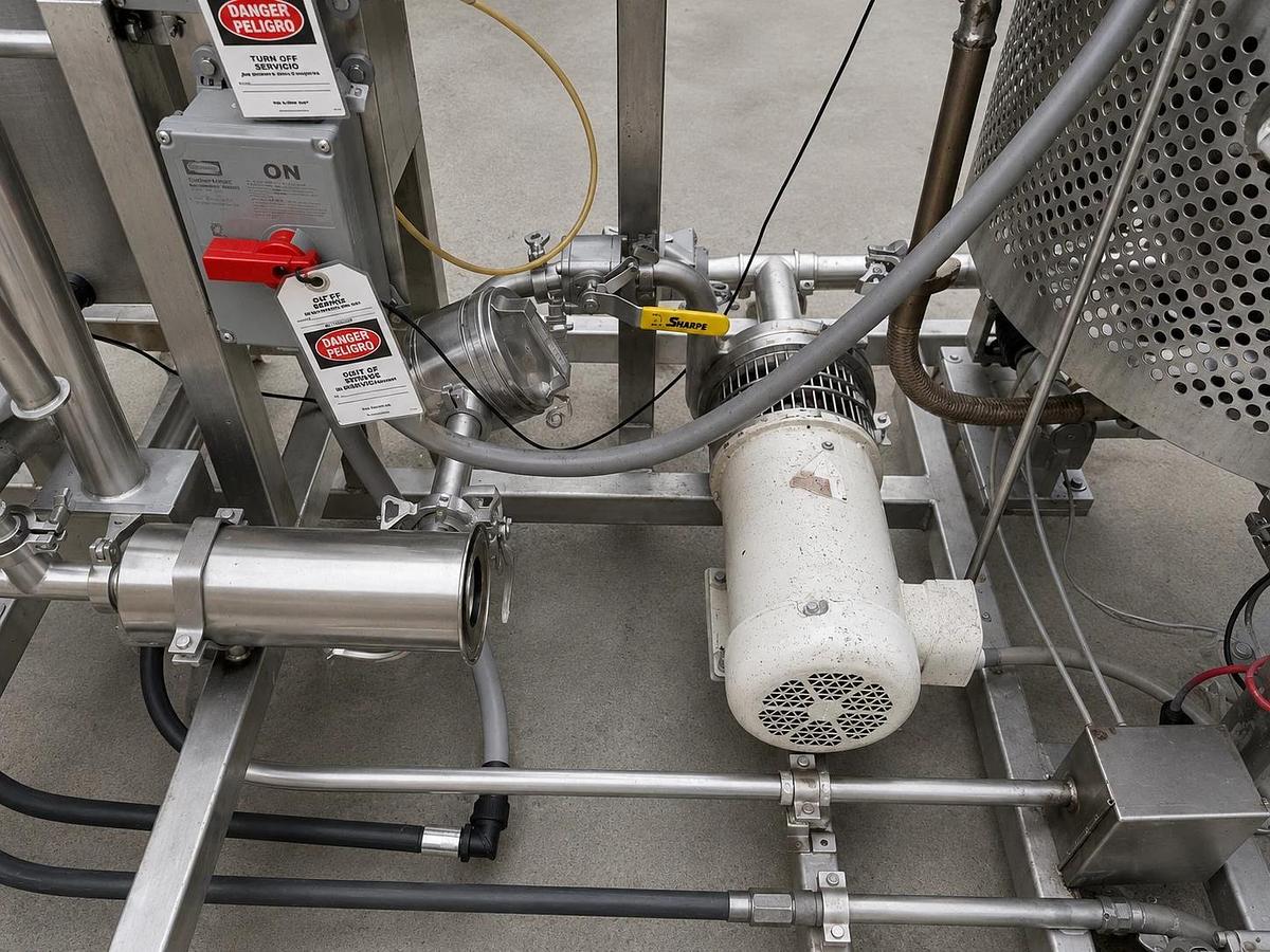 Used Groen 80 Gal Jacketed Kettle w Dual Motion , Pumps , Boiler Complet Process Skid