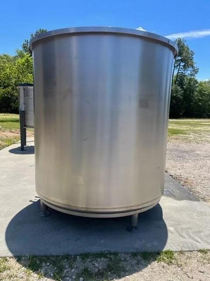 1500 Gallon Stainless Steel Jacketed Tanks Sanitary Open Top total of 6