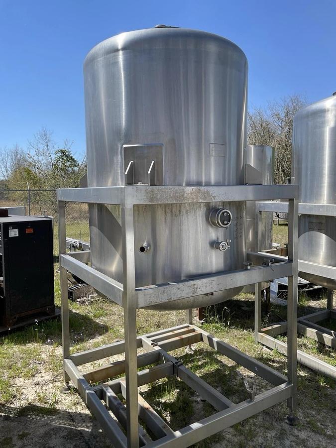 Used 500 Gallon Stainless Steel Storage Tank Mfg By HARRY HOLLAND AND SON