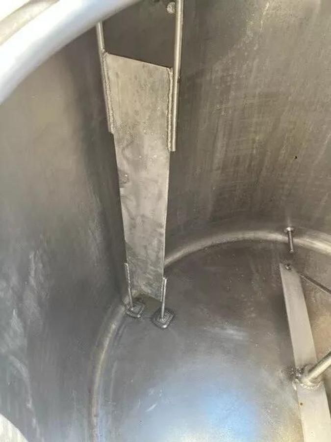 300 Gallon Stainless Steel Jacketed Processor Sweep w Mixer Tank dish Bottom
