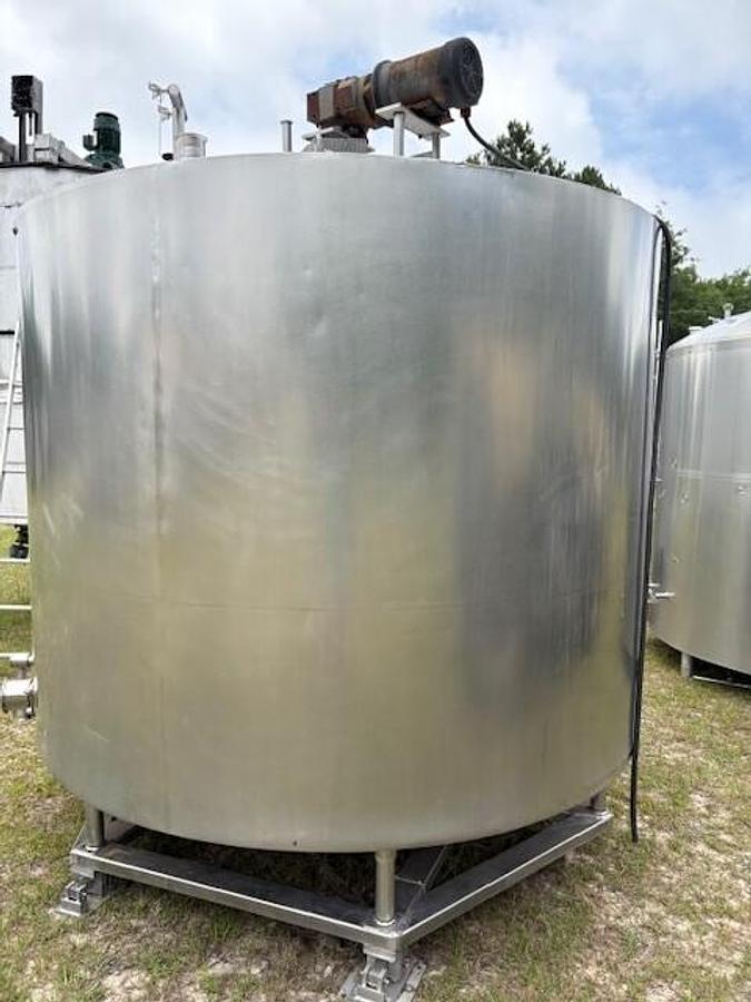 Used 1500 Gallon Stainless Steel Jacketed Processor mfg Chester Jensen Sweep Agitatio