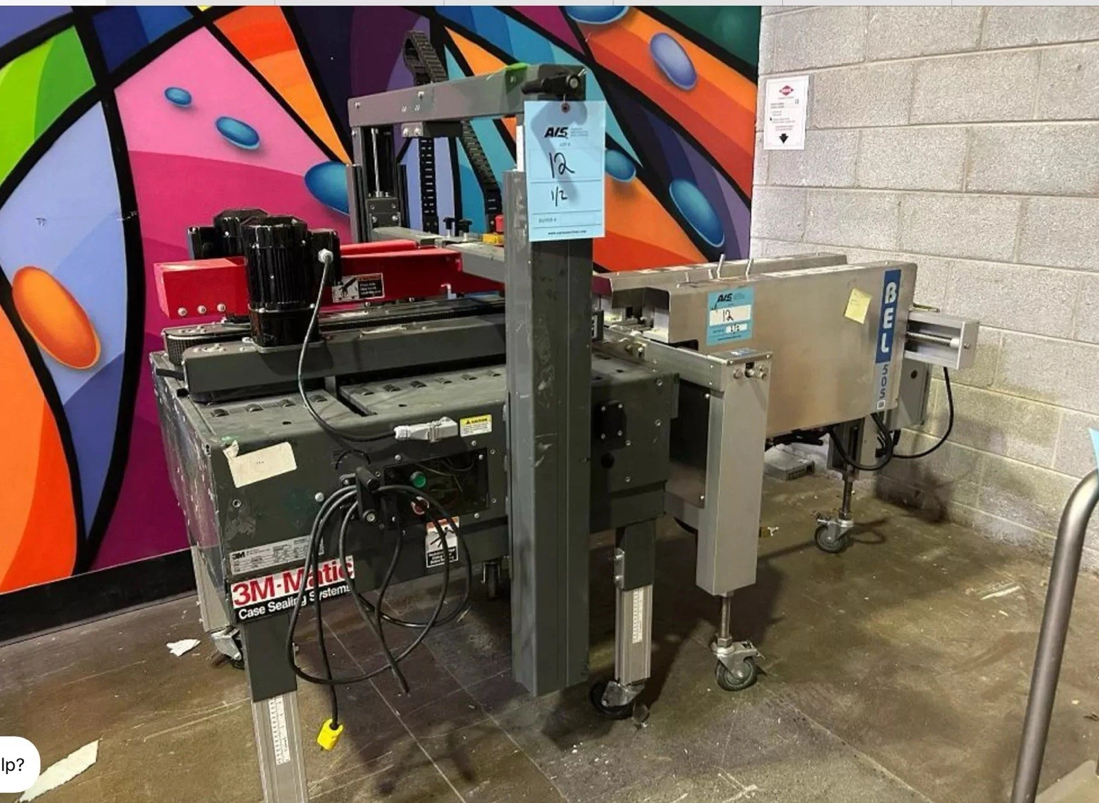Used 3M-Matic 8000A Top&Bot Case Sealer w/ BEL 505G4 Semi-Automatic Case Erector 2018