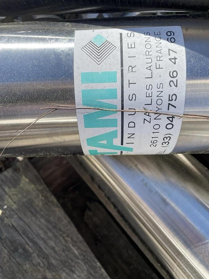 Used Tami Filtration Tubes Model Type Ceramic CC7.25 , 6 Tubes Plus Rack