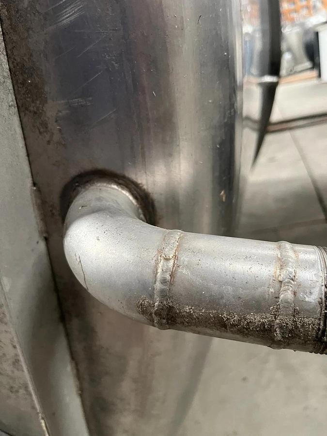 Refurbished 1500 Gallon Stainless Steel Tanks Sanitary Open Top ,Legs Slope Side Drain Qty 6