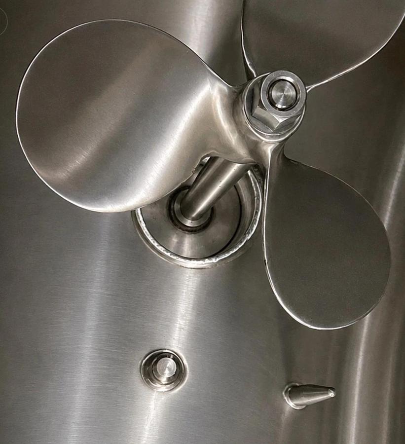 Used 2500 Gallon Vertical Jacketed Stainless Steel Mix Tank w/ 5 HP Agitator  4 avail