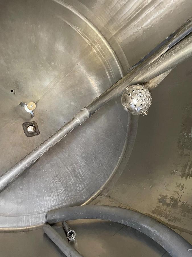 Used 1500 Gallon Jacketed Stainless Steel Processor with sweeping agitation w Cone