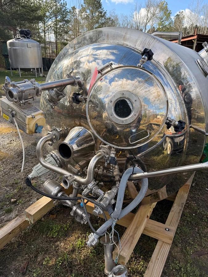 Used 500 Gallon 316 L  Jacketed Processor. Dome Top , Cone Bottom , 2 Available!