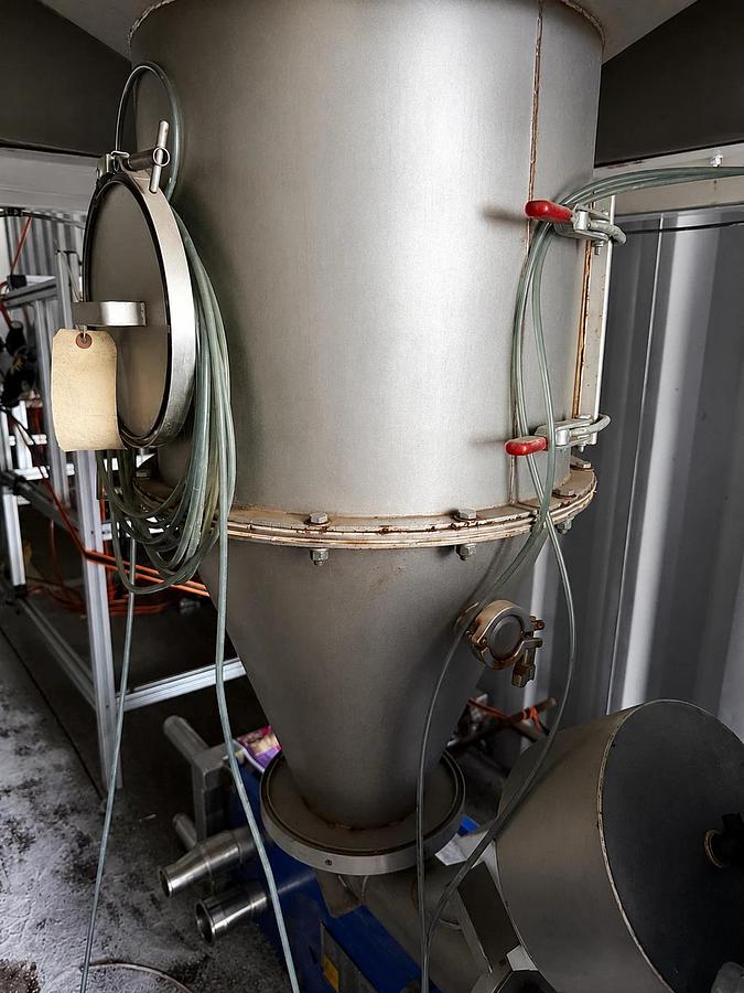 Used VAC-U-MAX Stainless Steel Vacuum Receiver Hopper Pneumatic Conveyor System