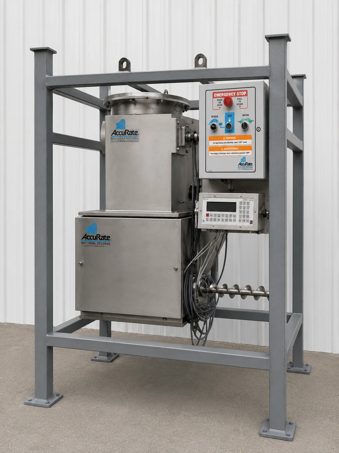 Used AccuRate Loss-In-Weight Gravimetric Dry Material Feeder w/ Stainless Hopper & Co