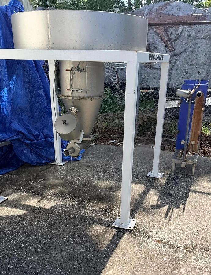 Used VAC-U-MAX Stainless Steel Vacuum Receiver Hopper Pneumatic Conveyor System