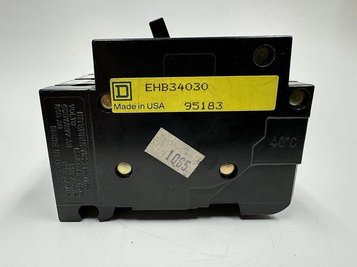 EHB34030 Square D 30 Amp 480V 3 Pole Bolt On Circuit Breaker New Surplus