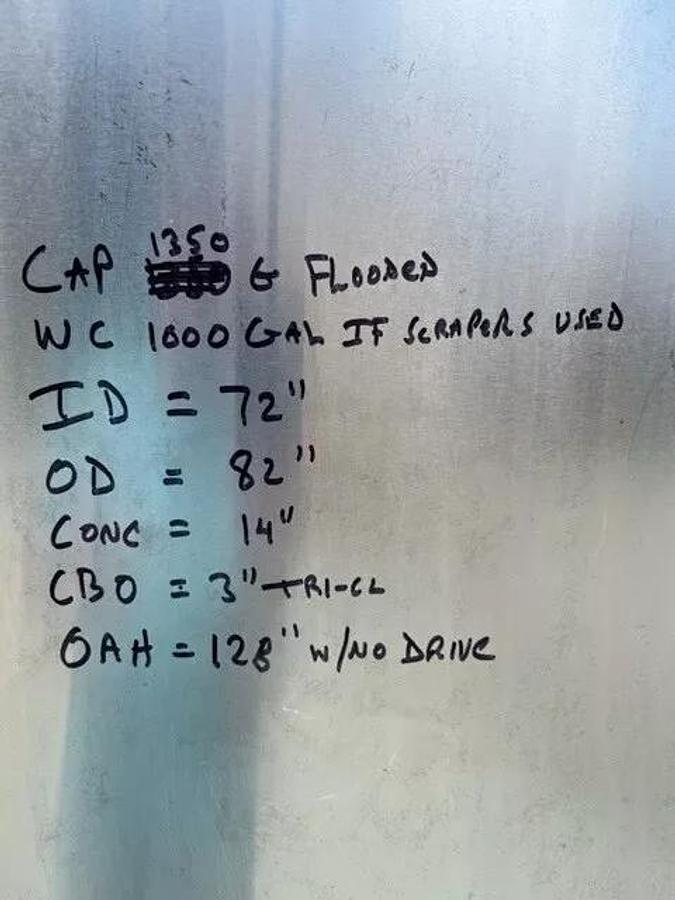 Used 1000 Gallon Insulated Stainless Steel Processor with sweeping agitation w Cone