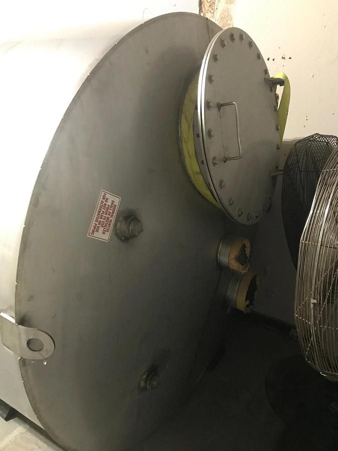 Used 3400 Gallon Mfg By Meridian Stainless Steel Vertical Storage Tank Very Clean