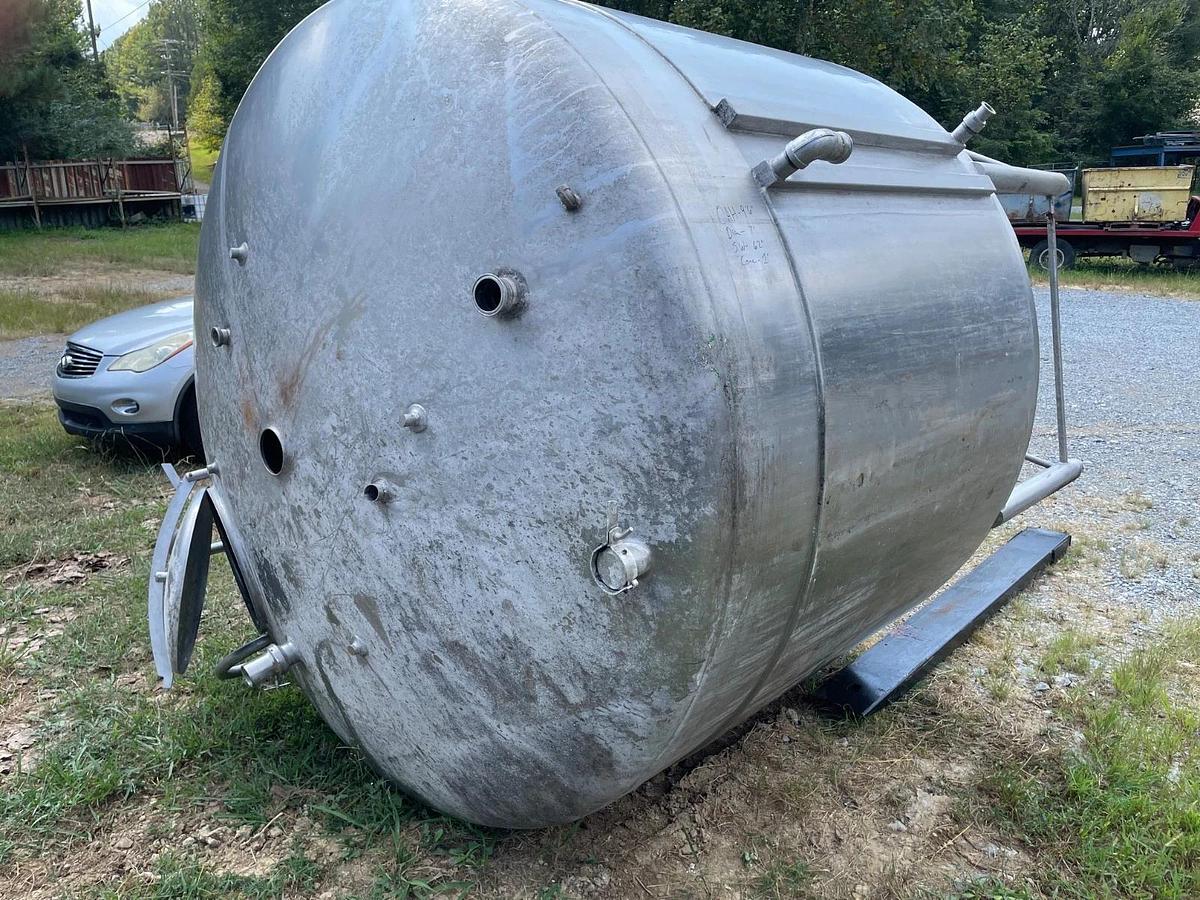 Used 1500 Gallon Jacketed Stainless Steel Processor with sweeping agitation w Cone