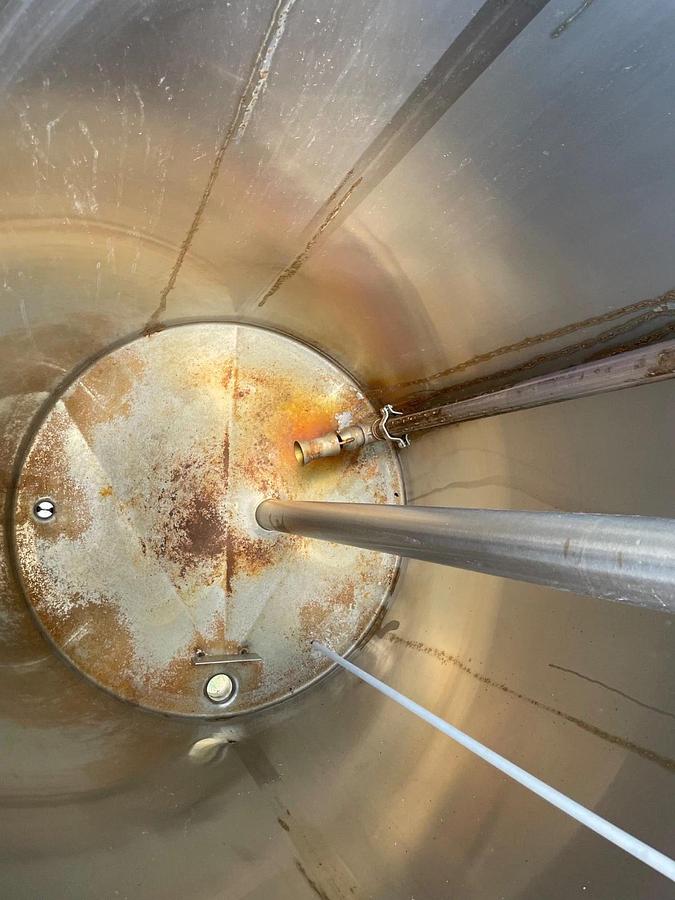 Used Quanity 2 Stainless Steel CIP Tanks, 200 Gallons each. 90” High x 30” diameter