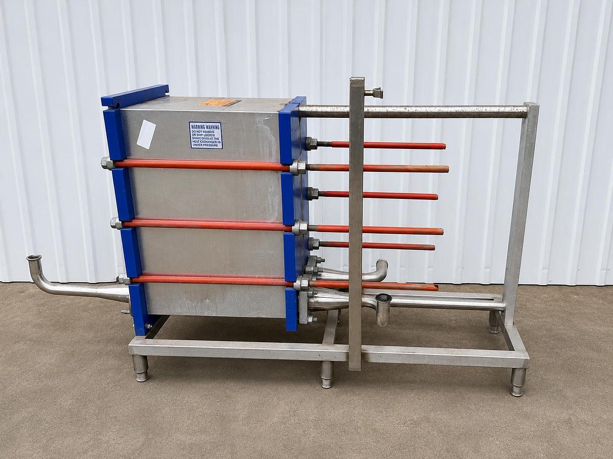 Used ALFA LAVAL M10-MFG STAINLESS STEEL PLATE HEAT EXCHANGER – 322 SQ FT – 150 PSI