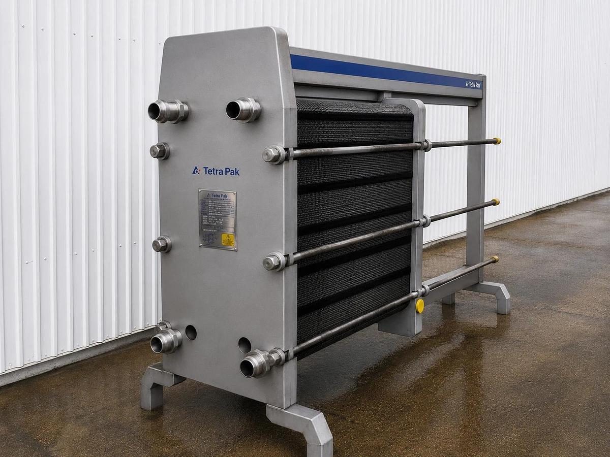 Used Tetra Pak / Alfa Laval C10-SH Stainless Steel Plate Heat Exchanger 1660 SQ FT