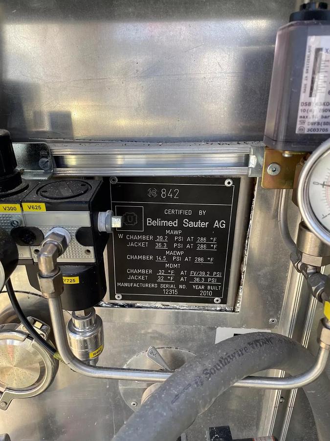 Used BeliMed Autoclave Sterilizer Model 9-6-9 HS1 40” x 40” x 26” wide Chamber