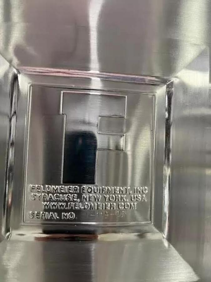 Used 500 Gallon Feldmeier 316 Stainless Steel Dome Top Dish Bottom Mix Tank w ladder