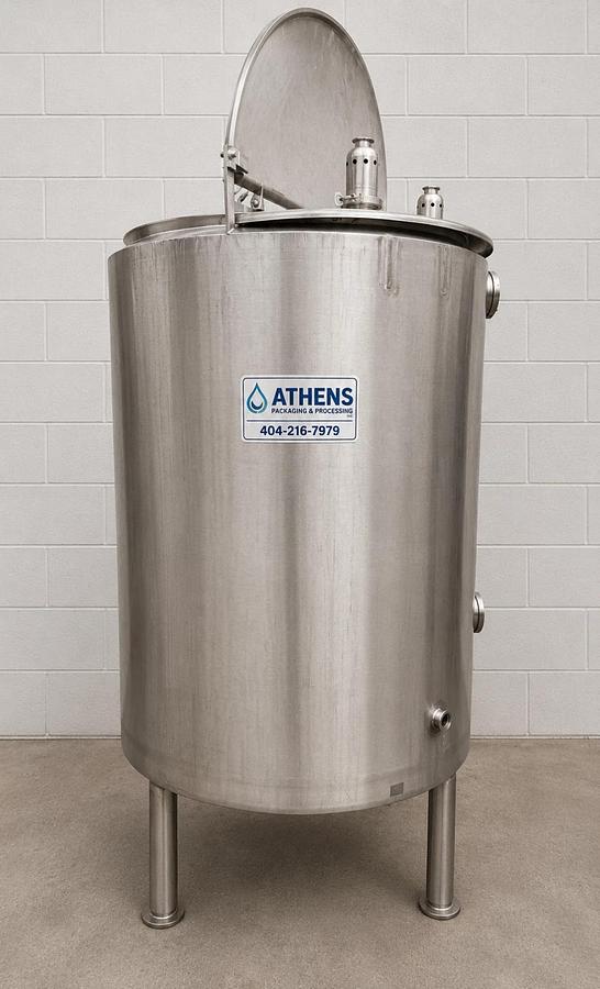 Used 200 Gallon Stainless Steel Jacketed Mixing Tank – 316 SS, Cone Bottom, Agitated